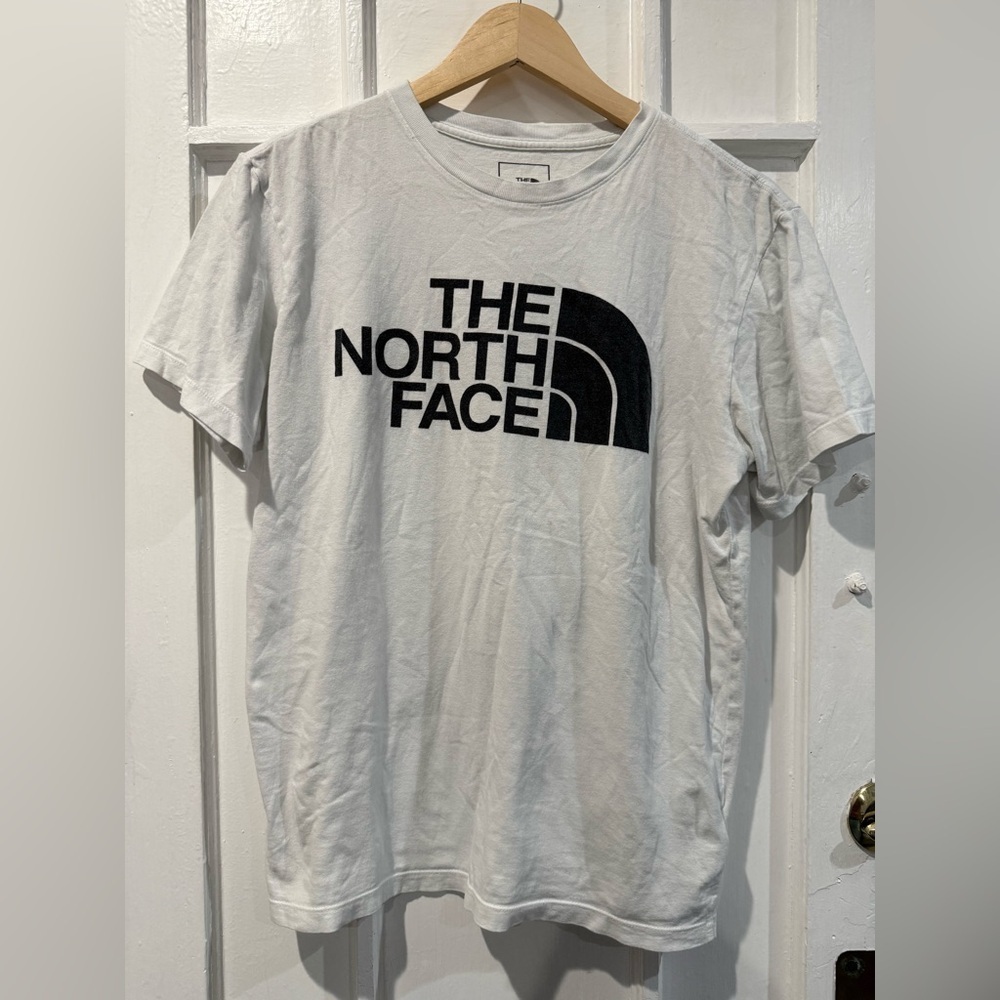 The North Face Men's White Tee with Black Logo